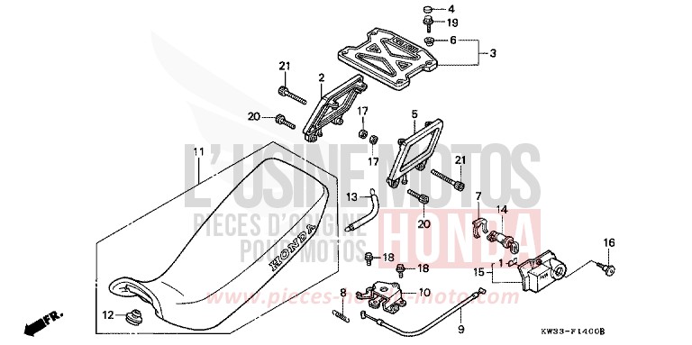 SIEGE de Dominator 250 ROSS WHITE (NH196) 1990